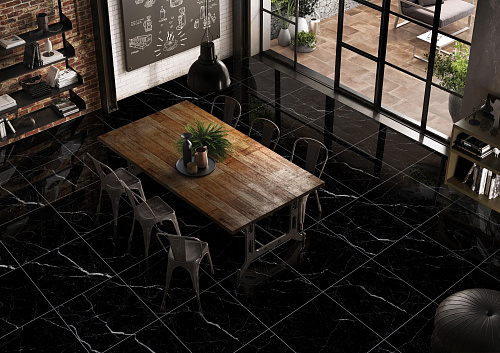 Керамогранит Royal Black High Glossy 600*1200мм Realistic купить