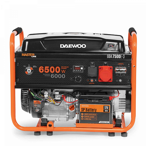 Генератор DAEWOO GDA 7500E-3 бензиновый  эл.запуск 6.5/6.0кВт 220В/380В бак 25л купить