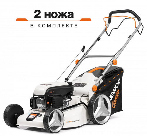 Газонокосилка бензин DAEWOO DLM 50SP самоход 5.0лс/4.5кВт 48см травосб 65л купить