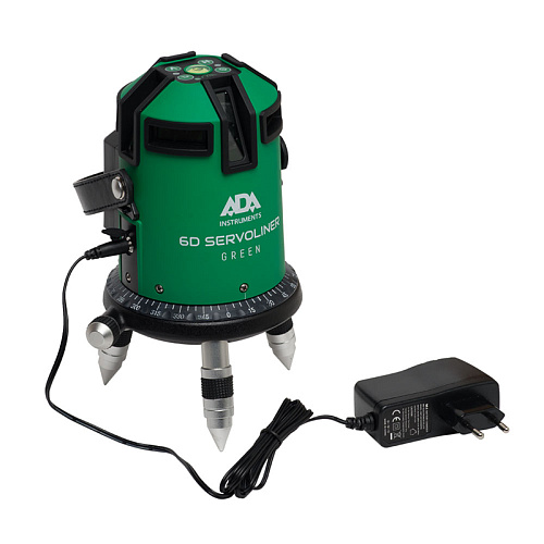 Лазерный нивелир ADA 6D Servoliner GREEN до 50м +/-0.1мм/м А00500 купить