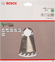 Диск пильный Bosch OPTILINE 190*1.6*30мм зубьев 36 дерево (2608640616)