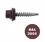 Саморез кровельный  красный MIXTON 4.8*51 RAL3005 20шт 