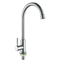Смеситель KEM-1023-23 моно нержавеющая сталь  Lucky Tap 