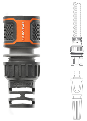 Коннектор для шланга 12.5-15 мм (1/2” - 5/8”) DAEWOO DWC 2015 000 купить