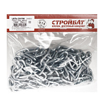 Цепь оцинкованная (короткое звено) Стройбат DIN 766 4мм (5м) 2519323-2
