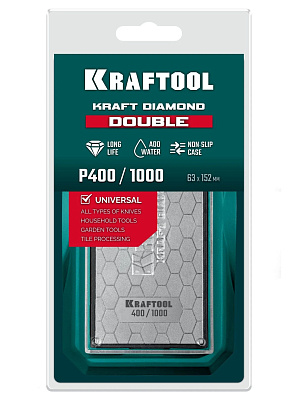Пластина алмазная заточная двухсторонняя Р400/1000 DIAMOND DOUBLE KRAFTOOL 35711-400-1000 купить