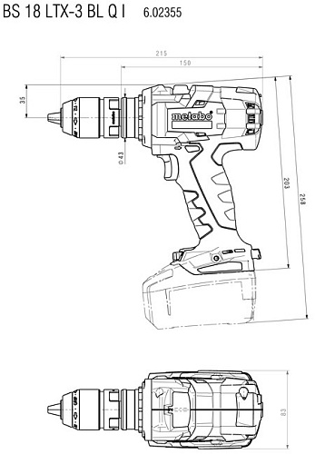 Дрель-шуруповерт аккумуляторная BS 18 LTX-3 BL Q I 5.2 а/ч Metabo 602355650 купить