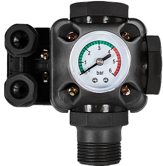Реле давления для водоснабжения со встроенным манометром KRS-7 Rommer RCS-0001-000053 купить