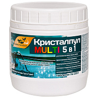 Средство дезинфицирующее для бассейна "Кристалпул MULTI 5 в 1" 107662 (0.5кг) 