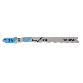 Пилка для лобзика T118A (  2шт)HSS Basic for Metal 1-3мм тонкий металл (су) купить