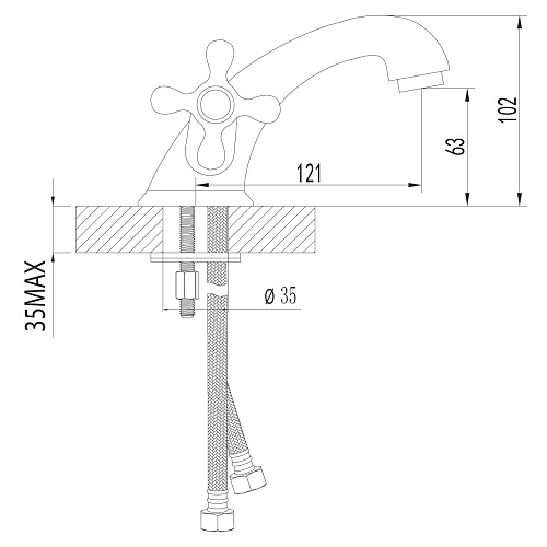 Смеситель Lemark Standard LM2106C для раковины хром купить