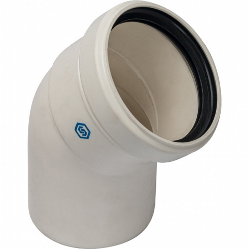 Элемент дымохода Stout угол конденсационный 45 градусов DN80 PP-FE SCA-8080-000045 купить