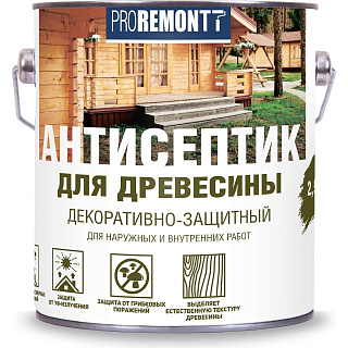 Антисептик Proremontt деревозащитное средство бесцветный Лакра 0006553 (2.5л) купить