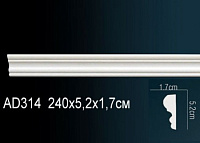 Молдинг из полиуретана гладкий AD314 ARTFLEX