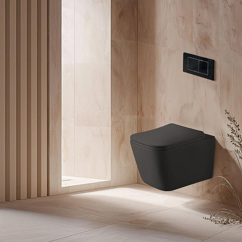 Унитаз подвесной безободковый 520*340*355мм  HOLLER BLOCK MDG D-PM3651-DARK GRAY купить