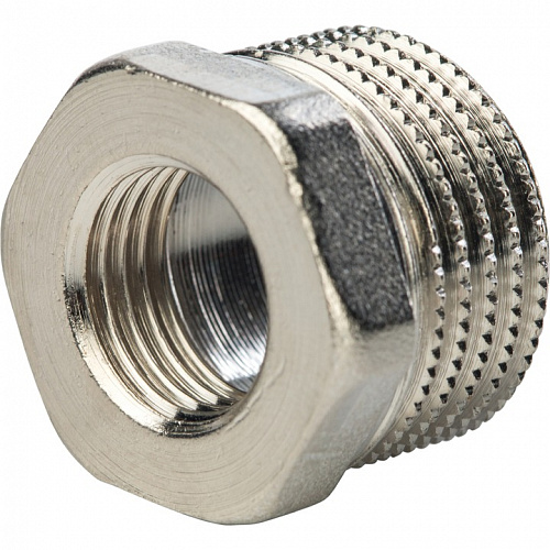 Футорка наружная-внутренняя резьба никелированная латунь 1/2"*1/4" TOUT SFT-0029-001214 купить