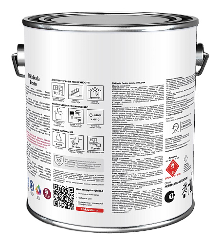 Алкидная краска Tikkurila Euro Pesto 10 Белая (База А) 2.7 л купить