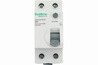 Устройство защитного отключения 2П 25А 30мА City9 Set тип AC Systeme Electric 5454011 купить