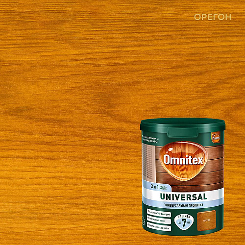 Пропитка-антисептик Omnitex by Pinotex Universal 2в1 Орегон 50035531 (0.9л) купить