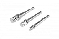 Набор переходников для торцевых головок (3шт) E1/4" - 1/4",3/8", 1/2"