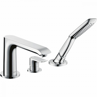Смеситель HANSGROHE Metris 31190000 для ванны на 3 отверстия хром купить