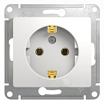 Розетка Schneider GLOSSA GSL000143 с заземлением белый Розетка Schneider GLOSSA GSL000143 с заземлением белый