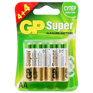 Элемент питания алкалиновый GP 15A4/4LNT/АА/LR6-2CR8 (8шт) купить