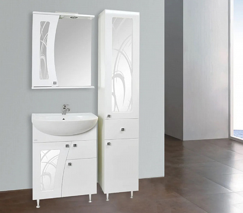 Зеркало-шкаф Doratiz Селена 65 со стеклом с подсветкой 2711.115 купить