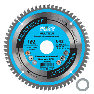 Диск пильный мультиматериал DIAMOND INDUSTRIAL ф190*30/20мм*64 зуб TCG MultiCut (DIDM190Z64) купить