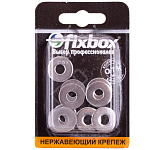 Шайба нержавеющая усиленная (кузовная) Fixbox 6мм (10 штук) DIN 9021 554480 Шайба нержавеющая усиленная (кузовная) Fixbox 6мм (10 штук) DIN 9021 554480