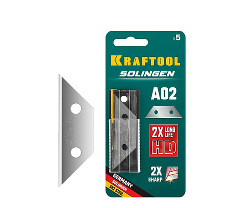 Лезвия трапецивидные KRAFTOOL Solingen-A02  5шт 09627-S5_z02 купить