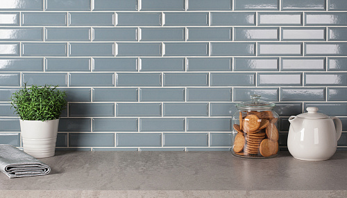 Мозаика керамическая Metro Bluish-Grey Glossy 45*145мм 29.5*28.7см Starmosaic купить