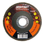 Круг лепестковый торцевой (КЛТ) ORIENTCRAFT Р80 (№80) 115*22мм 116.00А 80F Круг лепестковый торцевой (КЛТ) ORIENTCRAFT Р80 (№80) 115*22мм 116.00А 80F