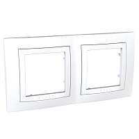 Рамка Schneider Unica MGU2.004.18 белый 2-местная