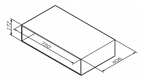 Полка под тумбу GEM Open-space подвесная 75см белый глянец AM.PM M90OHX0750WG купить