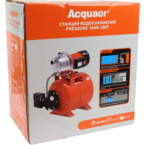Станция насосная Acquaer (50/35) нержавеющая сталь RGJ-600SA купить