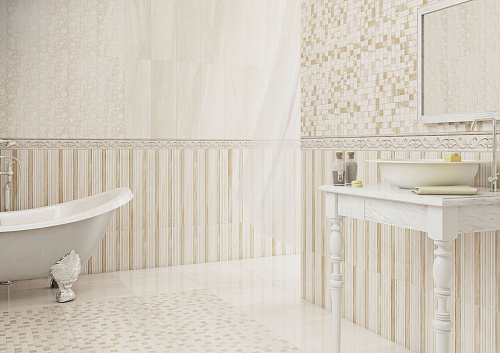Бордюр настенный Tender Marble, цвет бежевый, 8*20см LB-CERAMICS 1502-0606 купить