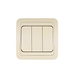 Выключатель MAKEL серии Мимоза 25091 3-клавишный 10А Выключатель MAKEL серии Мимоза 25091 3-клавишный 10А