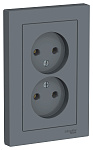 Розетка Atlas Design ATN000720 2-мес Б/З грифель Розетка Atlas Design ATN000720 2-мес Б/З грифель