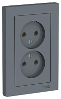 Розетка Atlas Design ATN000720 2-мес Б/З грифель