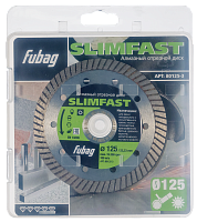 Диск алмазный Fubag 125*22.2*1.2мм Slim Fast многофункциональный сухая резка для плитки, кирпича, бетона, камня, металла (80125-3)