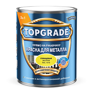 Краска для металла гладкая RAL1018 Желтый TopGrade 50036333 (0.75л) купить