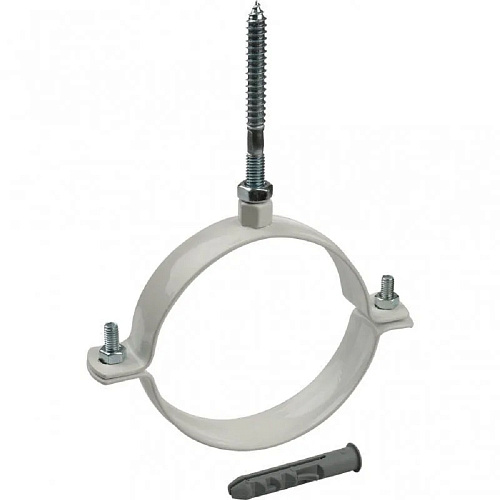 Крепление к стене белый металл хомут D80 Rommer RCA-0080-020111 купить
