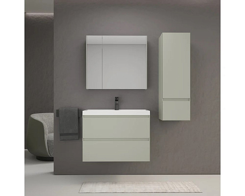 Тумба подвесная Манхэттен 60 PLUS олива 2 ящика с умывальником ASTI 60 белый Style Line ЛС-00002367/СС-00002467 купить