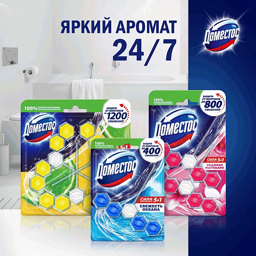 Доместос Шарики для унитаза Свежесть океана 55гр Unilever купить