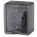 Розетка ЭРА Эксперт серая 2Р+Е IP54.16AX-250B Б0020713 388982 Розетка ЭРА Эксперт серая 2Р+Е IP54.16AX-250B Б0020713 388982