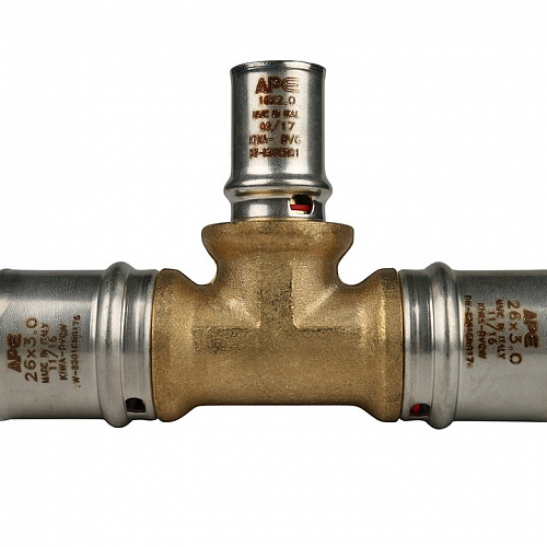 Тройник переходной прессовой для металлопластиковых труб 26*16*26 Stout SFP-0005-261626 купить