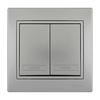 Выключатель LEZARD MIRA 701-1010-101  2-клавишный купить