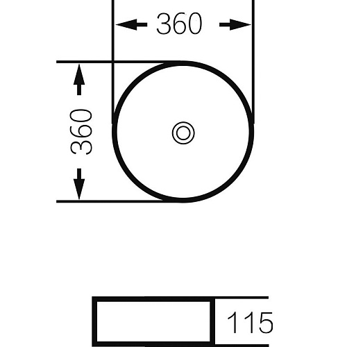 Раковина Grossman GR-4040BW черный белый 360*360*115мм Grossman GR-4040BW купить