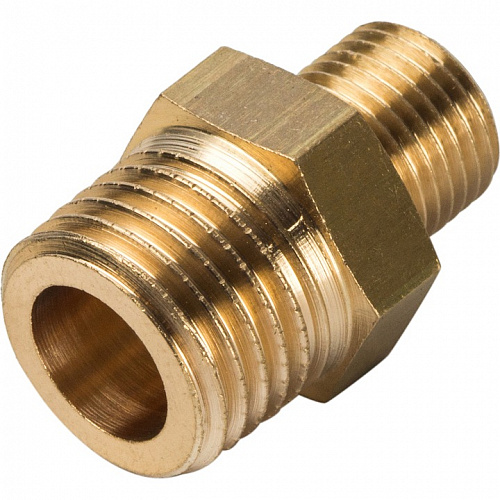 Ниппель наружная резьба переходной латунь 1/4"*1/8" STOUT SFT-0003-001418 купить